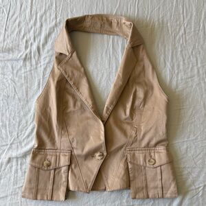 Bebe halter button vest